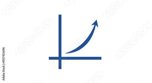 Blue Arrow Graph Chart Symbol.