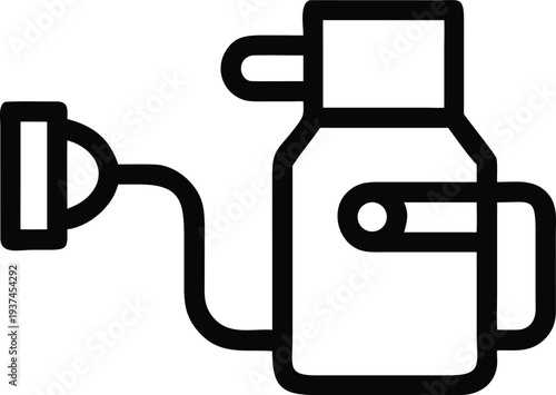 Electric Watering Can or Sprayer Device Icon for Gardening and Plant Care Applications