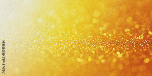 Schilderij op canvas Golden abstract background with blurred bokeh and sparkling glitter effects