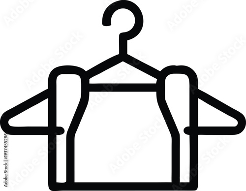 Essential clothes hanger displaying a shirt ready for fashion retail or organized wardrobe