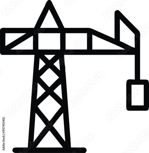 Essential construction tower crane with a sturdy base lifting supplies for modern building projects