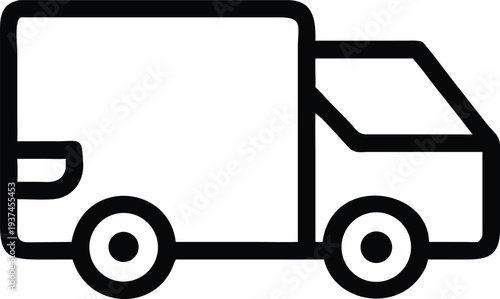 Essential delivery van outline icon for logistics, shipping, and fast transportation services