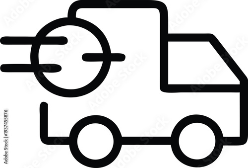 Express delivery truck vehicle for rapid shipping and logistics services