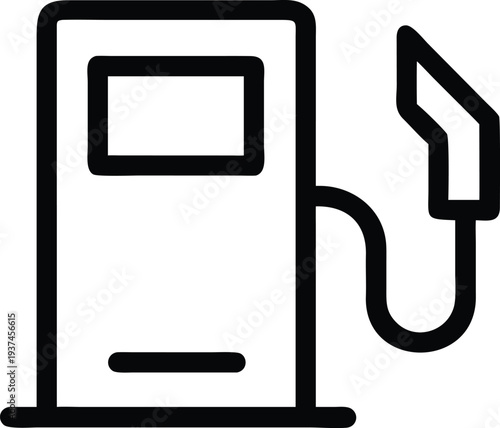 Fueling station dispenser icon for petrol and diesel vehicles