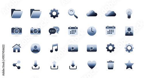 Collection of various computer icons.