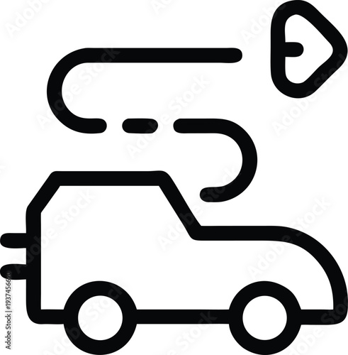 Future electric vehicle receiving power and initiating an automated driving sequence