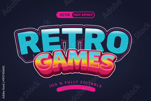 Y2K Retro Game  Vector Text Effect