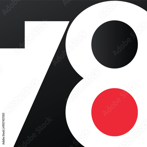 78 Logo black and white abstract background