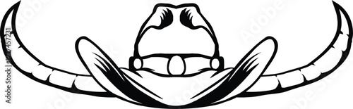 Cowboy vector illustration of a tattoo