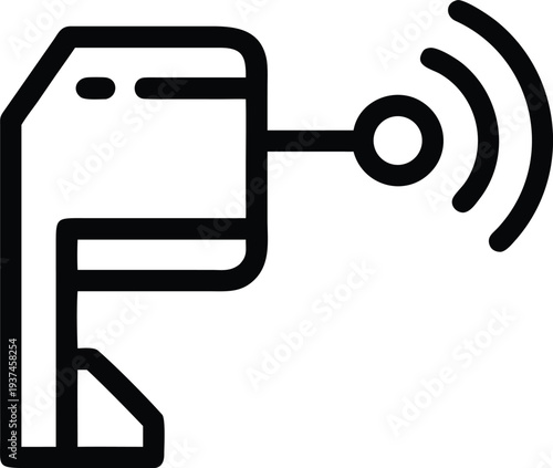 Handheld Wireless Radio Frequency Identification Scanner with Signal Waves for Modern Technology Solutions