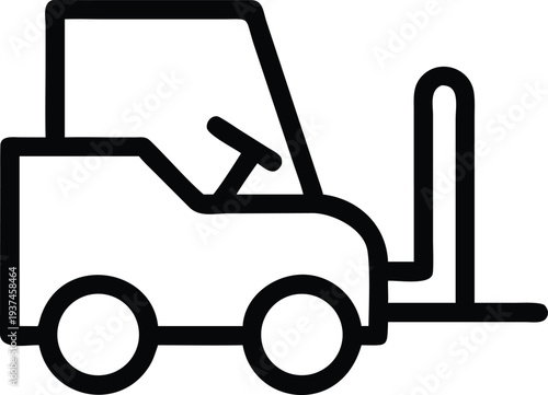 Heavy duty industrial forklift vehicle designed for efficient warehouse operations and material transport