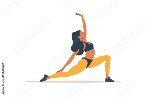 woman stretching fit isolated isolated