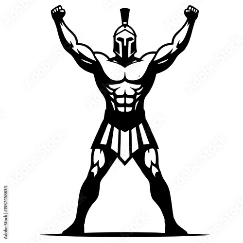 Spartan warrior silhouette