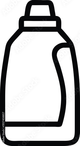 Household Laundry Detergent Bottle Icon for Cleaning and Washing Products