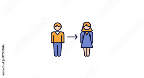 Man and Woman Wearing Face Masks Standing.