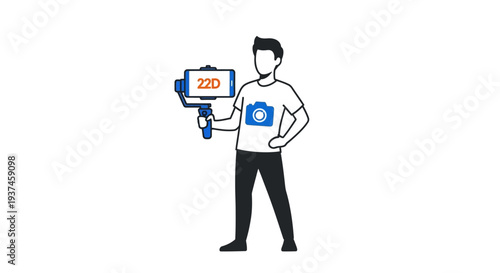 Man holding 3D printer model.