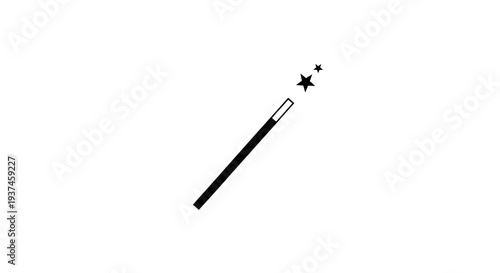 Magic wand with sparkling star tip.