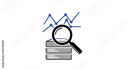 Magnifying Glass on Financial Data Report.