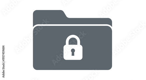 Grey Folder with White Lock Icon.