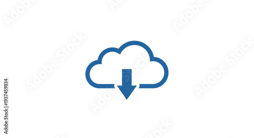 Cloud Download Icon Symbol.