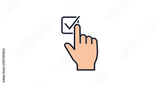 Hand Checking Checkbox with Finger.