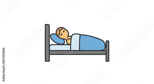 Person Sleeping on a Bed Frame.