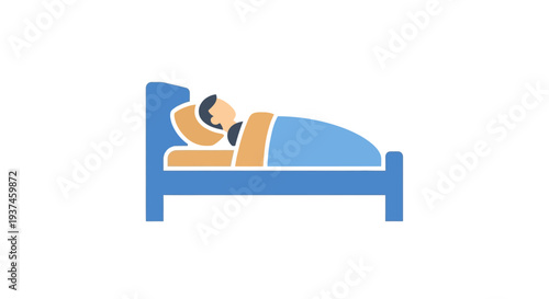 Person Sleeping on a Bed Frame.
