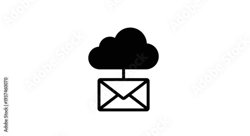 Cloud storage email inbox icon.