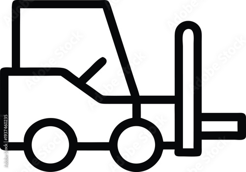 Industrial forklift truck used for lifting and moving heavy materials within warehouses and construction sites