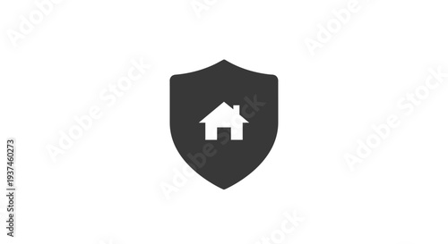 Shield with house protection symbol.