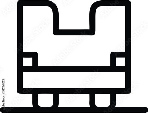 Industrial U shaped holding frame for specialized equipment or component support