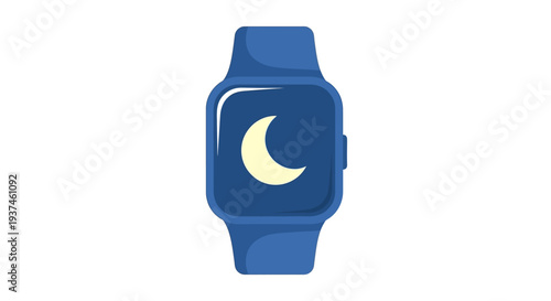 Smartwatch with crescent moon display.