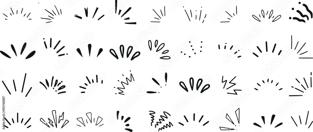 Fototapeta premium Burst and sparkle effect graphics for comic and energetic designs