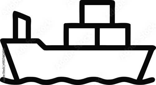 Maritime Vessel Transporting Goods Across Oceans for International Logistics Supply Chain