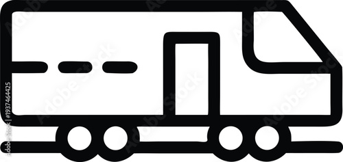 Modern Passenger Train Icon Representing Public Transportation and Urban Mobility Solutions