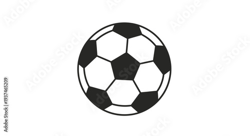 Black and white soccer ball.