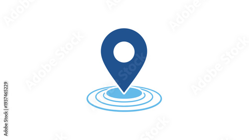 Blue Location Map Pin Icon.