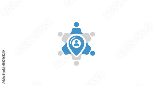 Blue Lock Icon on White Background.