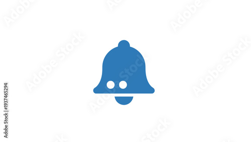 Blue Notification Bell Icon Symbol.