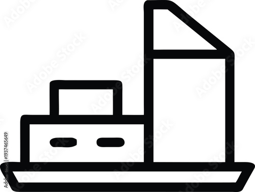 Ocean vessel watercraft sailing across the sea representing global shipping and marine travel