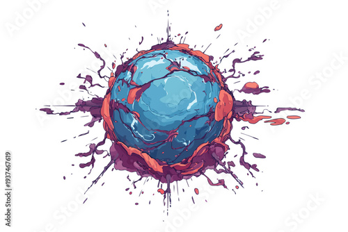 Sci-Fi Plasma Explosion isolated isolated