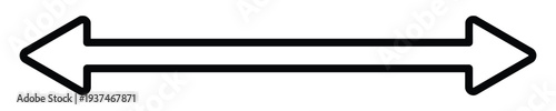 Double line arrow pointing left and right