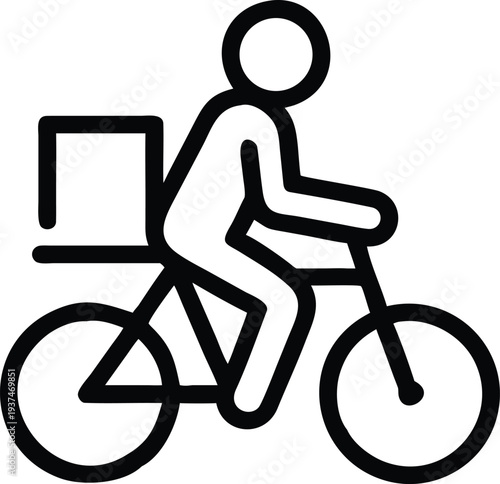 Person on a bicycle delivering a package symbolizing eco friendly transportation