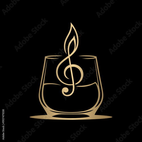 Musical candle jar logo