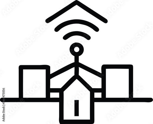 Smart home network system with central wireless connectivity linking multiple devices