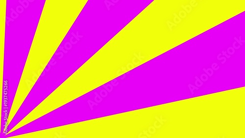 Abstract bright yellow pink sunray loop