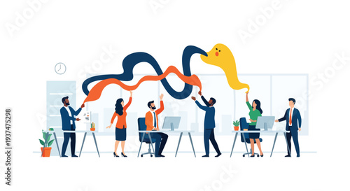 Diverse creative agency team collaborating to tame complex project workflows and master digital transformation challenges