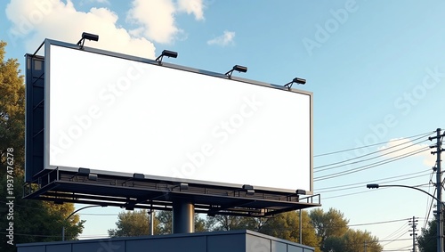 large billboard in the city mockup