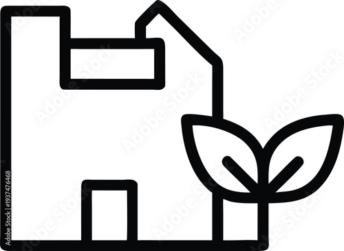 Sustainable home environment with green energy symbol and eco friendly living concept