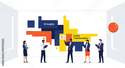 Strategic leadership team implementing digital transformation and AI insights for scalable corporate growth